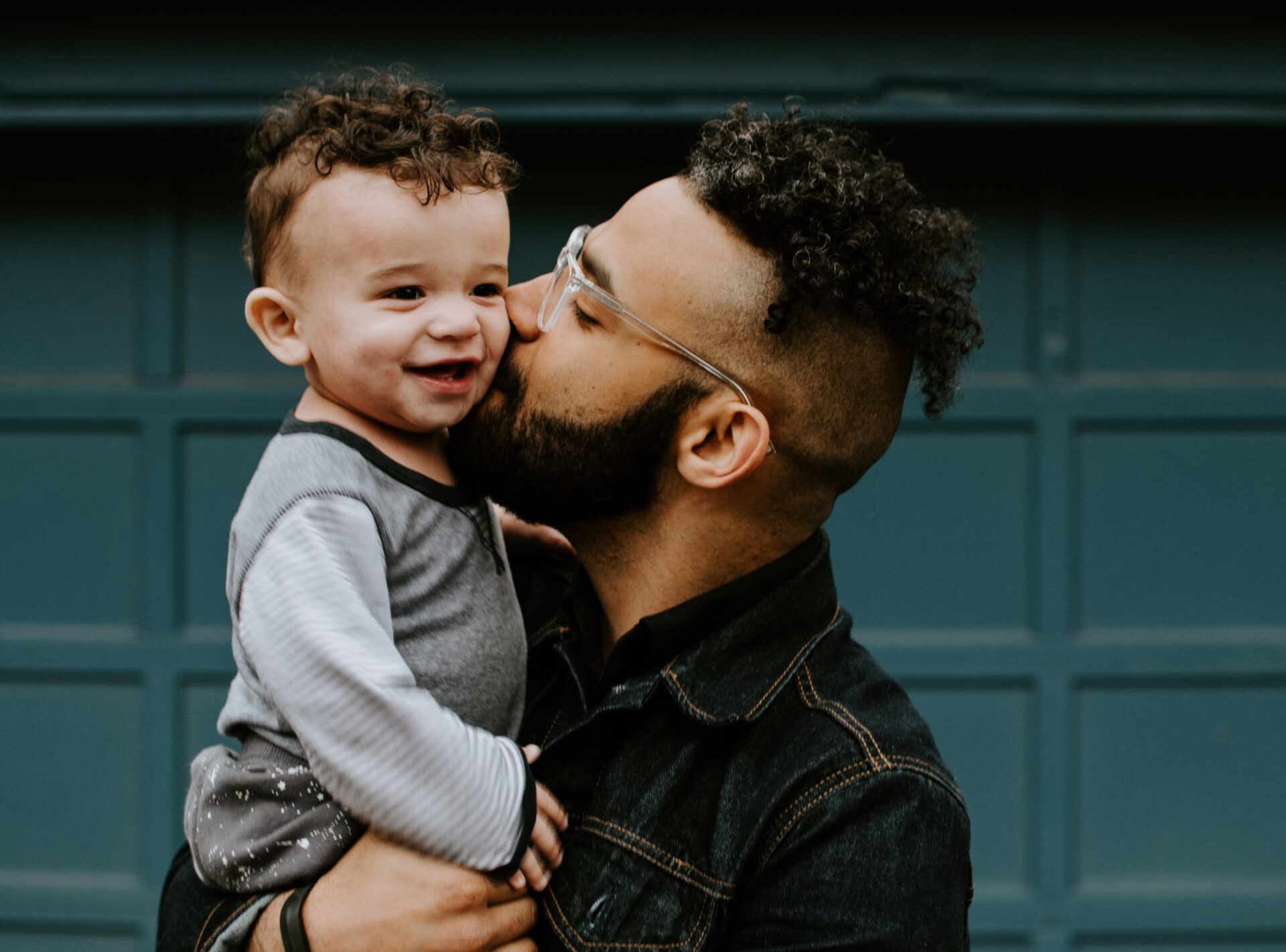 Man holding a baby