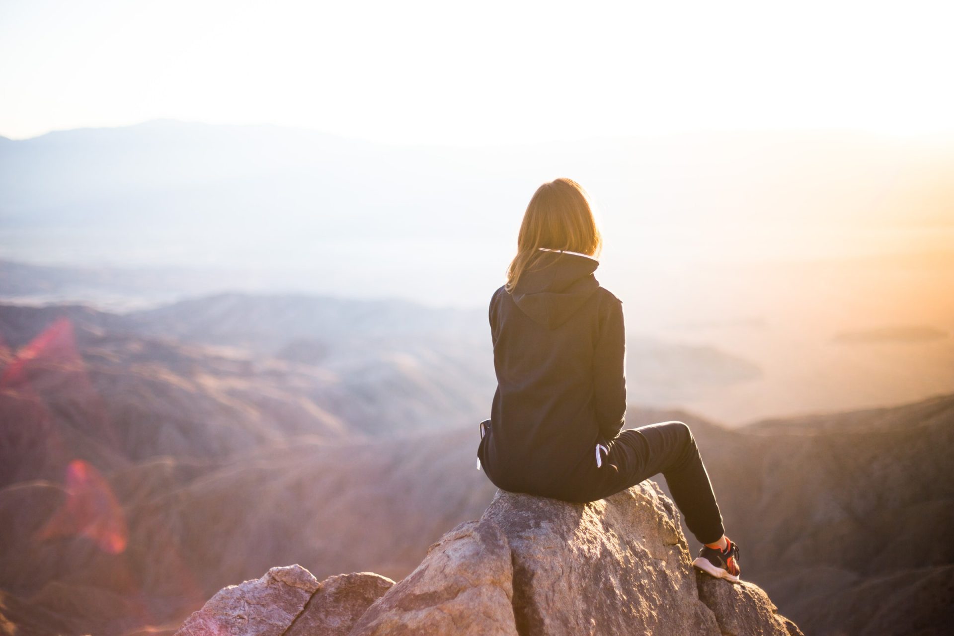 woman on mountain