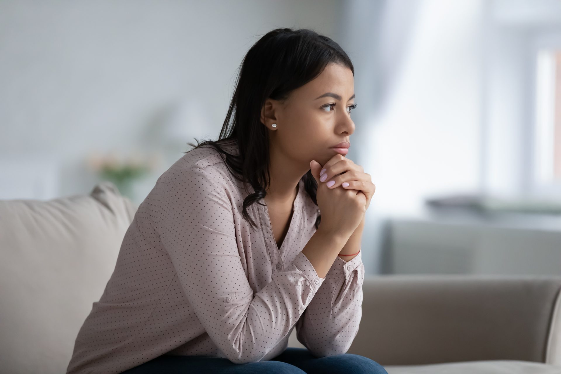 worried anxious woman